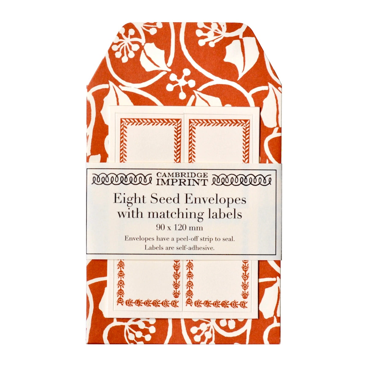 Seed Envelopes in Small Ivy Stripe Russet with Labels