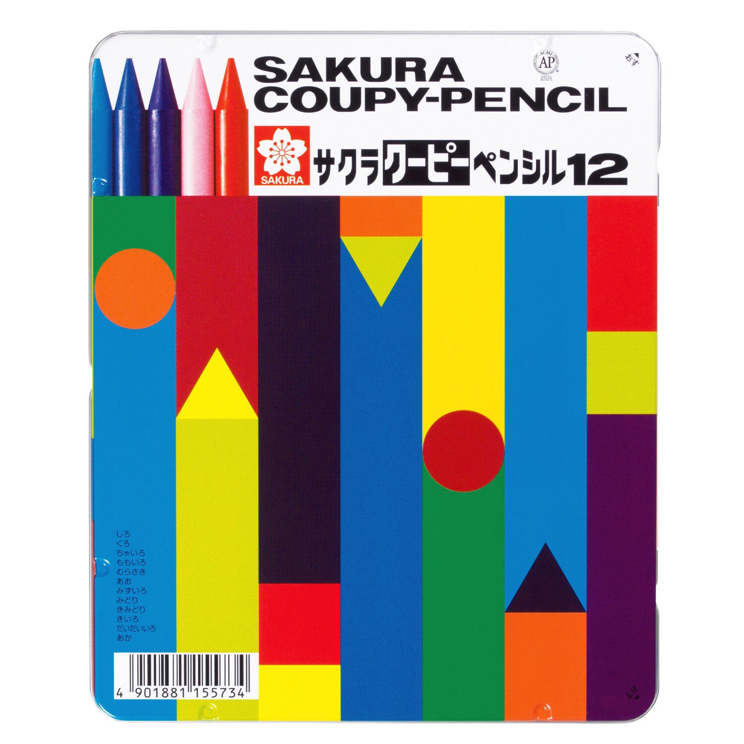 Sakura Coupy-Pencil, 12 Colours in Tin