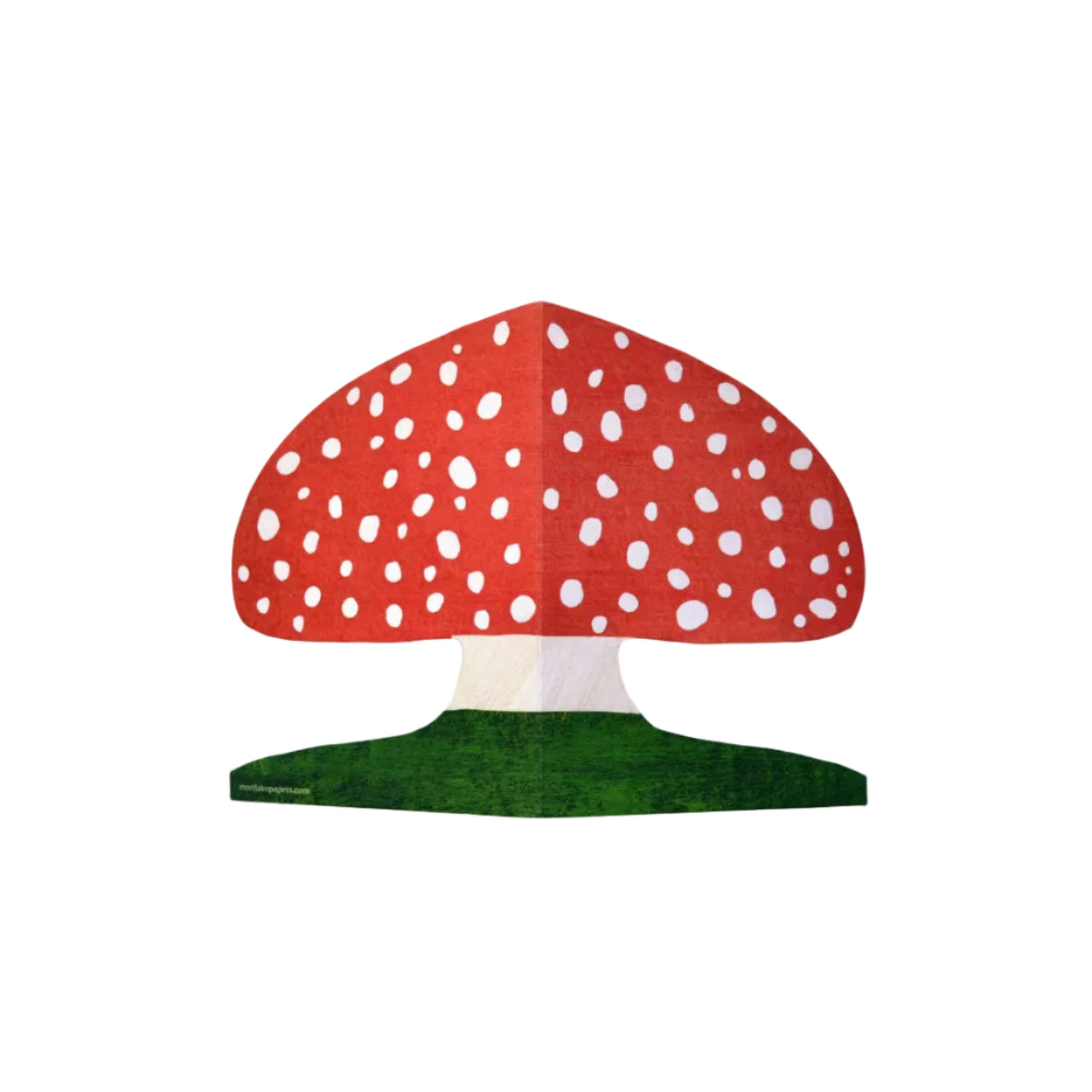 Red Mushroom Shaped Greeting Card