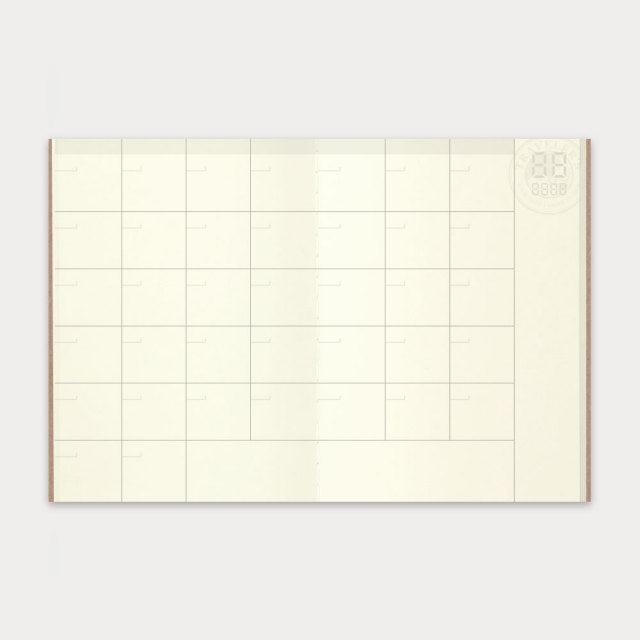 Traveler's Notebook Refill 006 - Free Diary (Monthly) - Passport Size