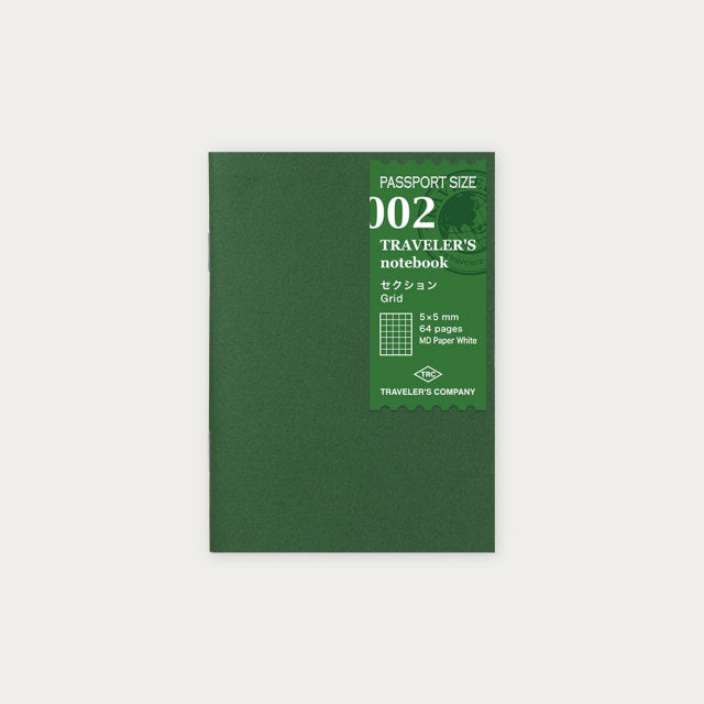 Traveler's Notebook Refill 002 - Grid - Passport Size