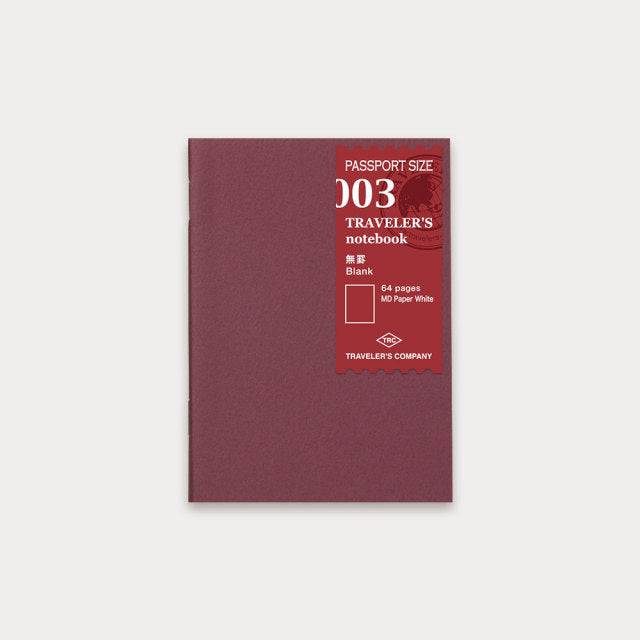 Traveler's Notebook Refill 003 - Blank - Passport Size