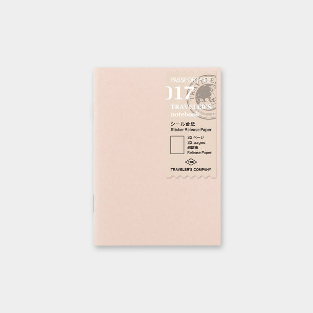 Traveler's Notebook Refill 017 - Sticker Release Paper - Passport Size