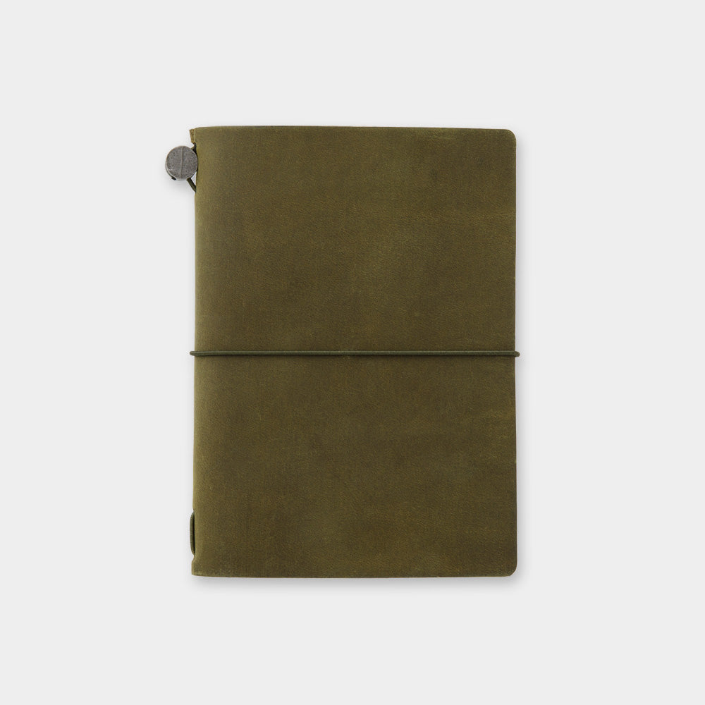 Traveler's Notebook Leather Cover Starter Kit - Olive - Passport Size