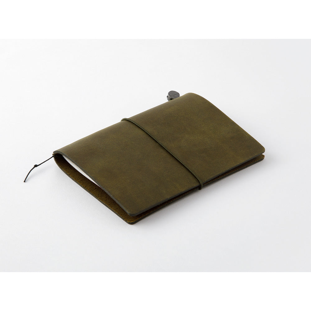 Traveler's Notebook Leather Cover Starter Kit - Olive - Passport Size