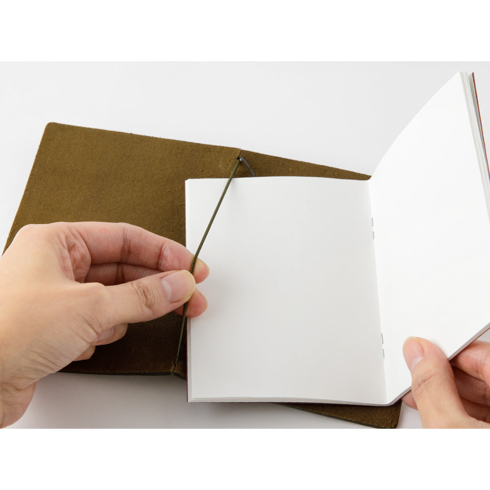 Traveler's Notebook Leather Cover Starter Kit - Olive - Passport Size
