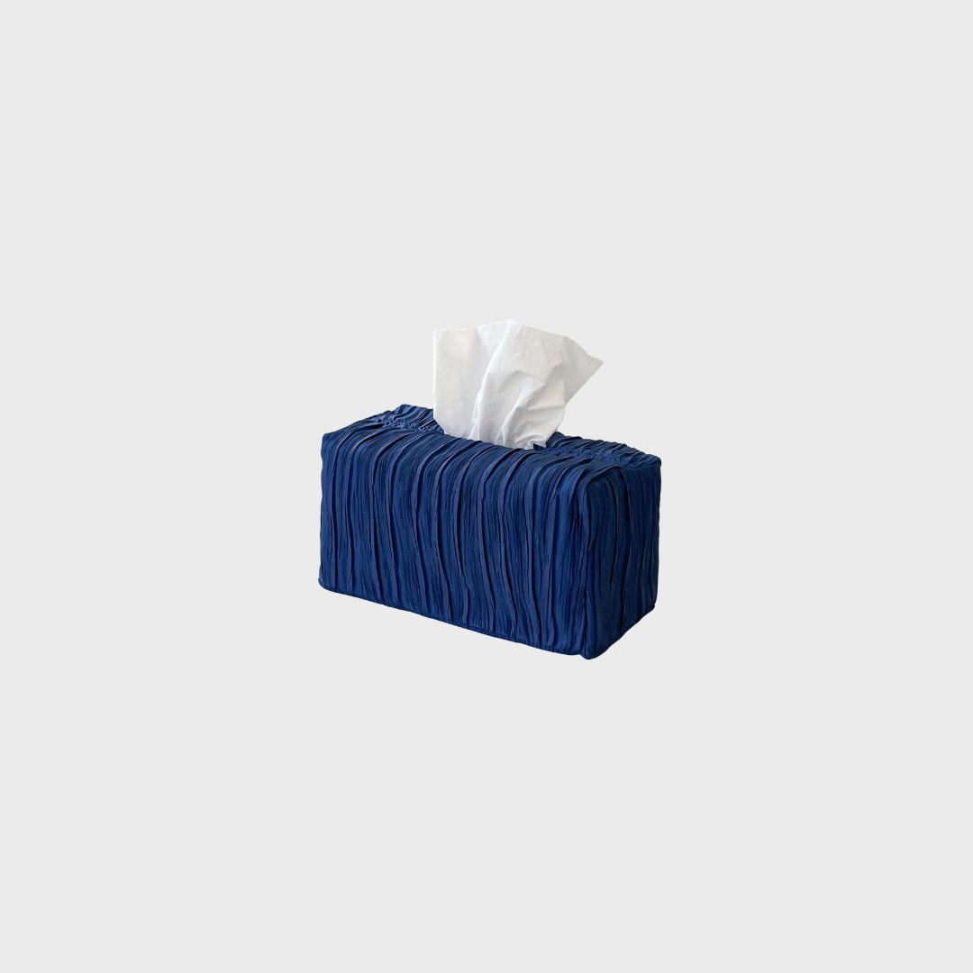 Pleated Tissue Case, Blue