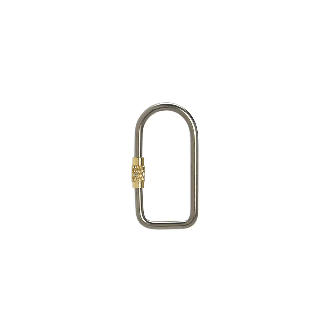 Titanium Screw Lock Keyring D-shape