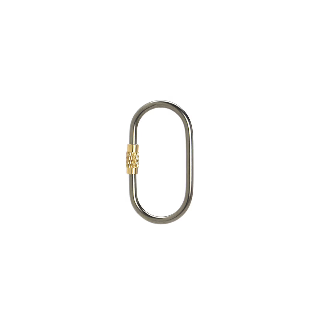 Titanium Screw Lock Keyring Oval
