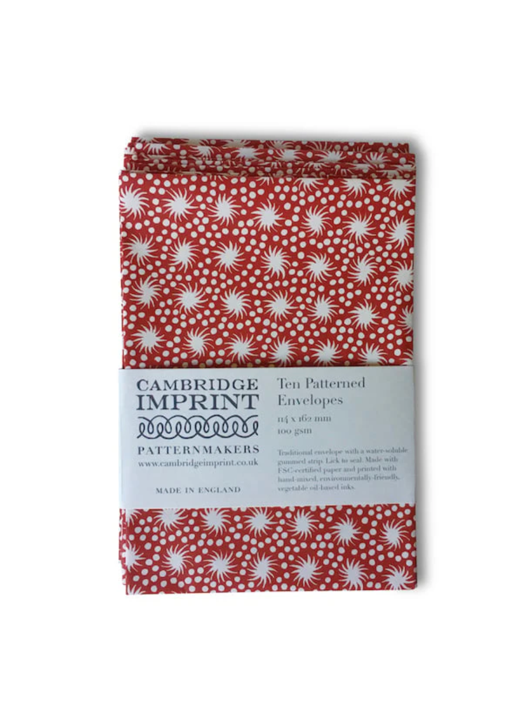 Packet of Ten Patterned Envelopes