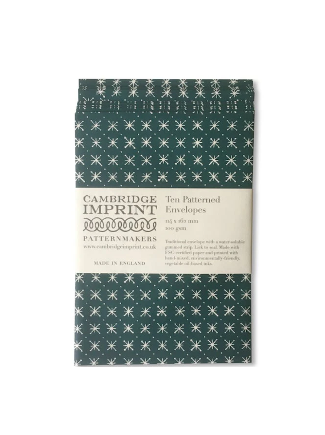 Packet of Ten Patterned Envelopes