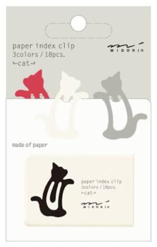 Midori Paper Index Clip - Cat