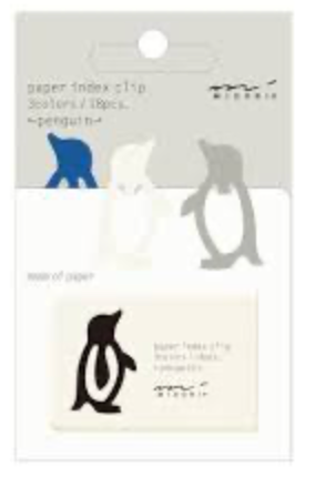 Midori Paper Index Clip - Penguin