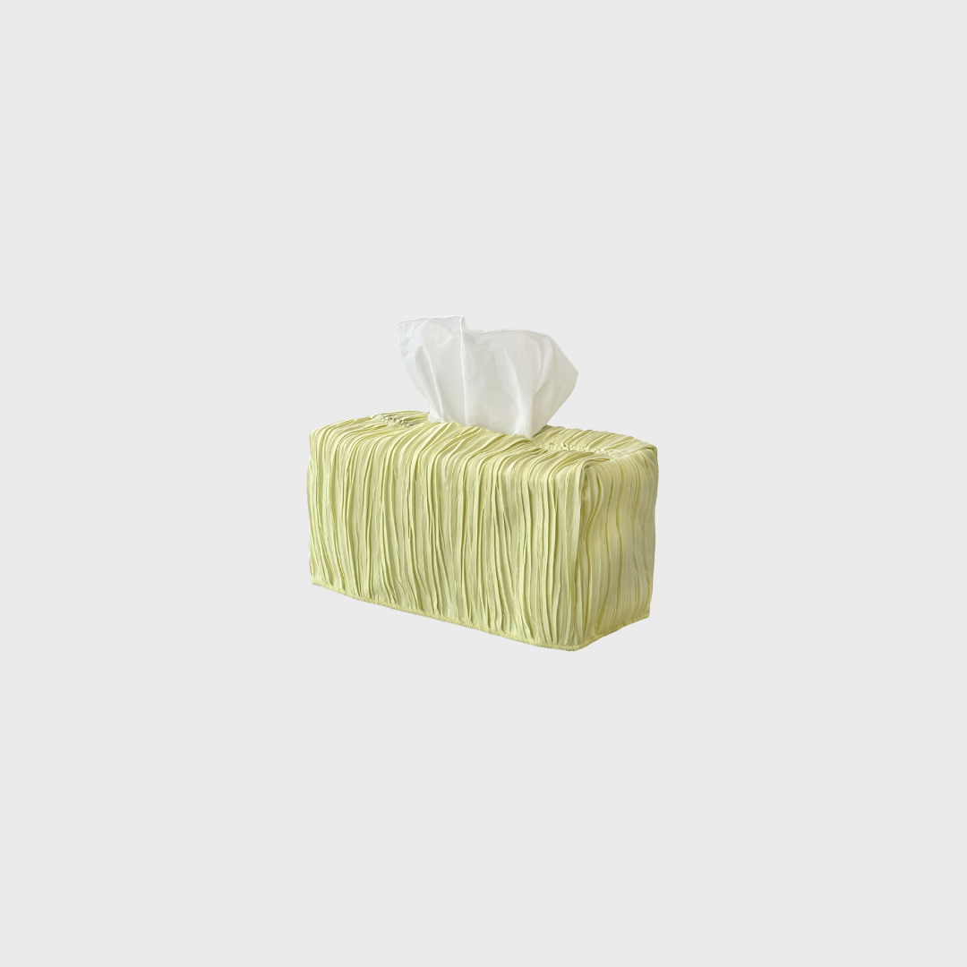 Pleated Tissue Case, Lemon