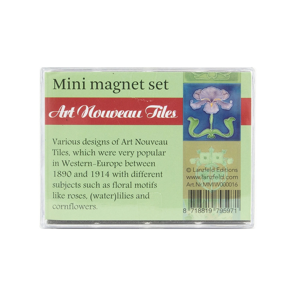 Fridge Magnet Set - Art Nouveau Tiles - 12 Pcs