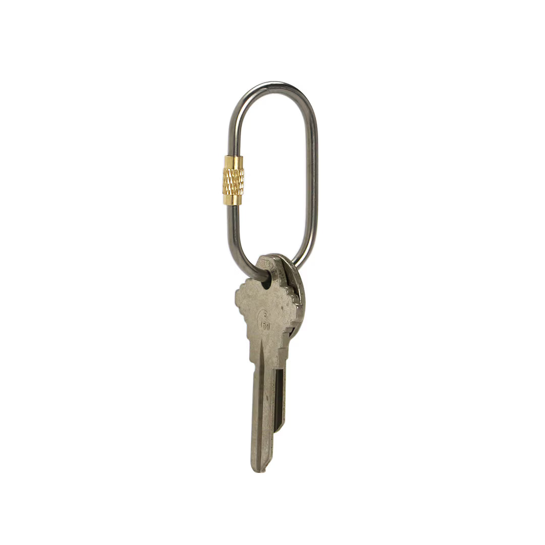 Titanium Screw Lock Keyring Oval