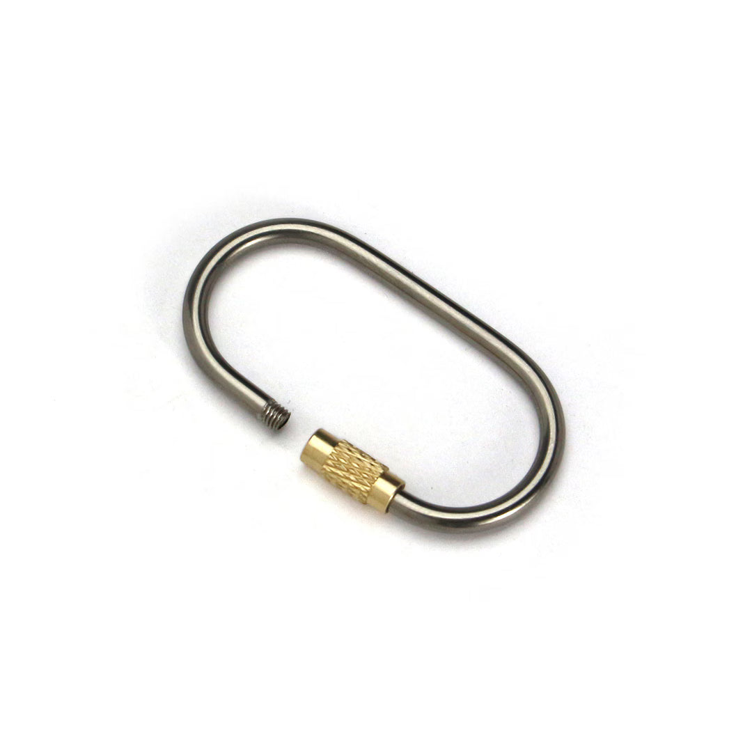 Titanium Screw Lock Keyring Oval