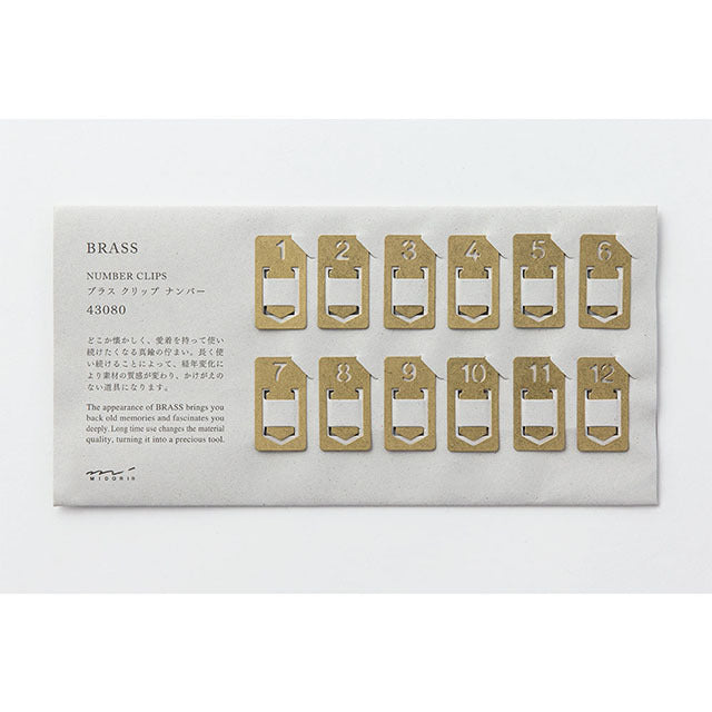 Traveler's Company Brass Number Clips