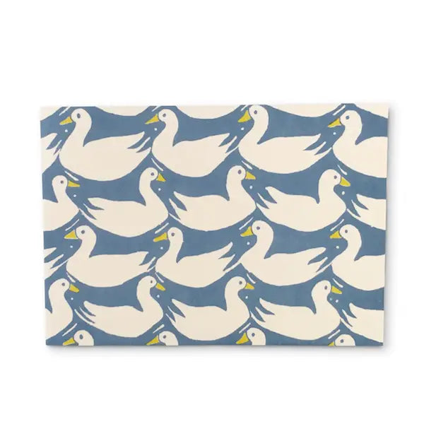 Small Card Ducks and Rabbit Blue and Yellow