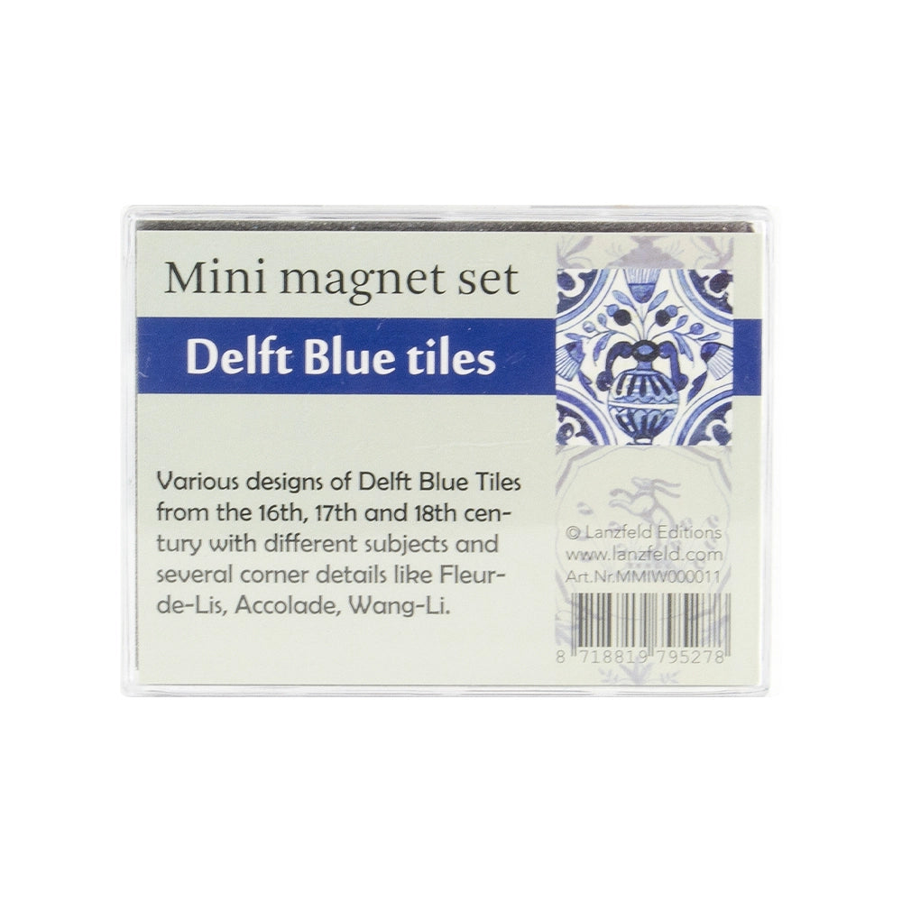 Fridge Magnet Set - Delft Blue Tiles - 12 Pcs