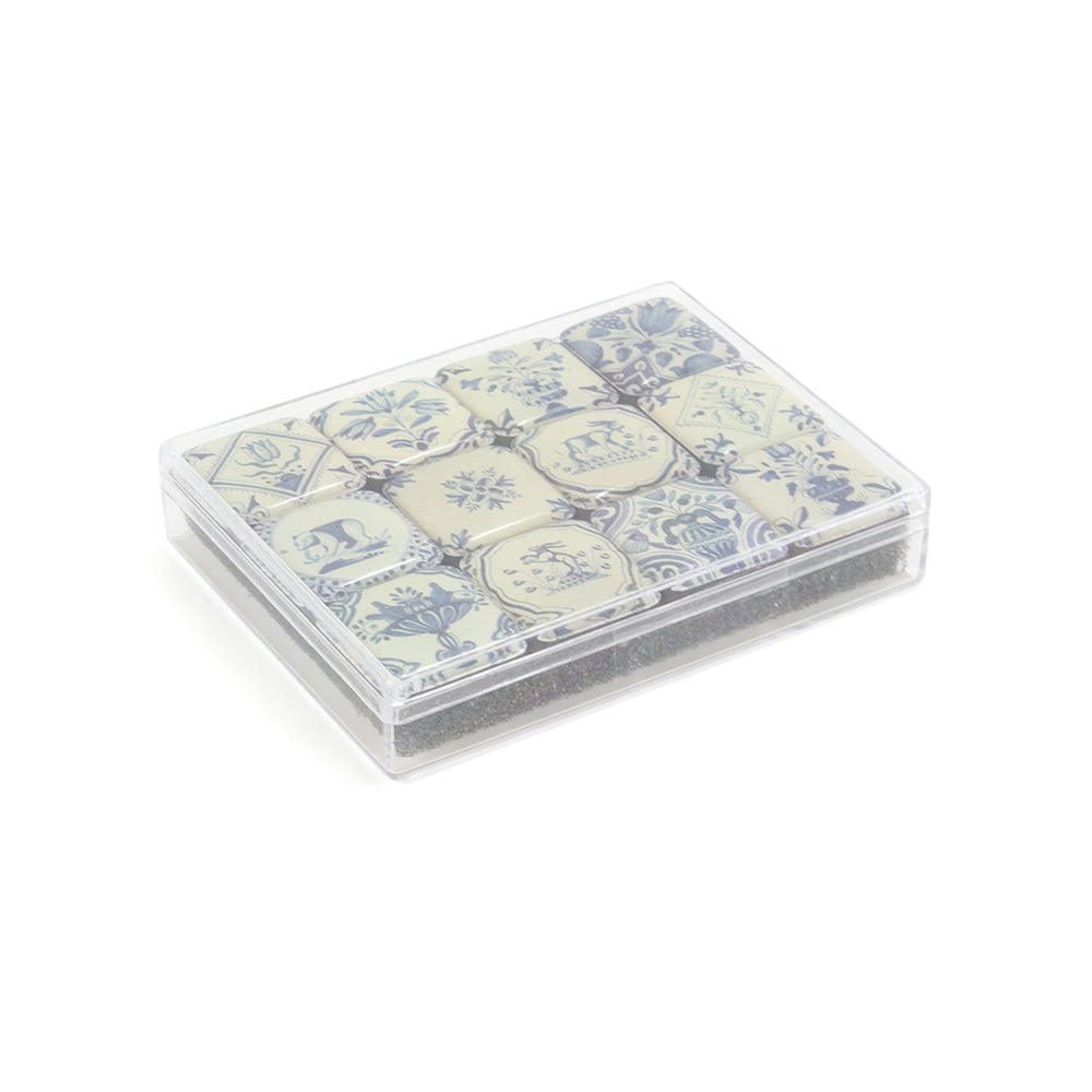 Fridge Magnet Set - Delft Blue Tiles - 12 Pcs
