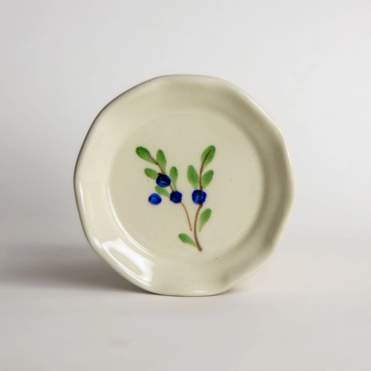 Oil Dipping Dish/Coaster/Bowl - Blueberry