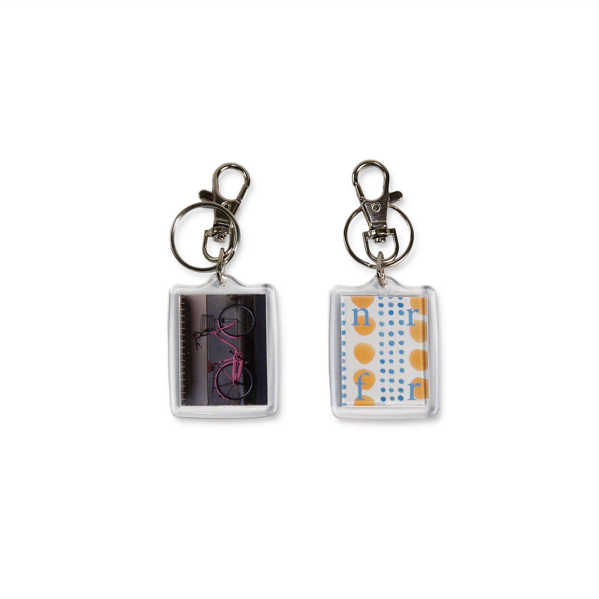 Pink Bicycle Keychain