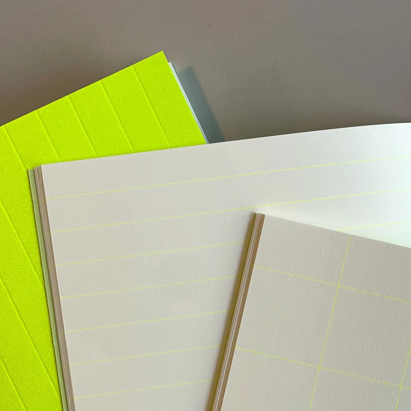Grid Neon Yellow Notebook
