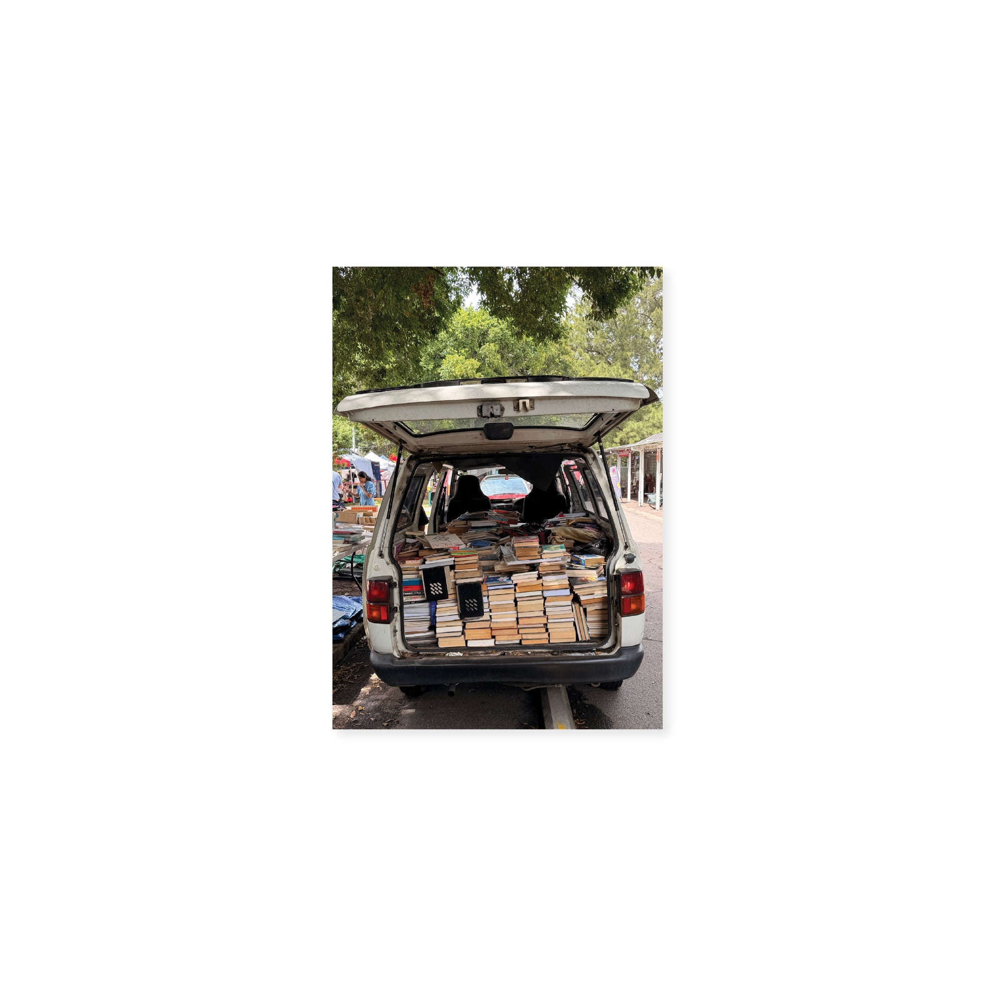 BOOK CAR POSTCARD