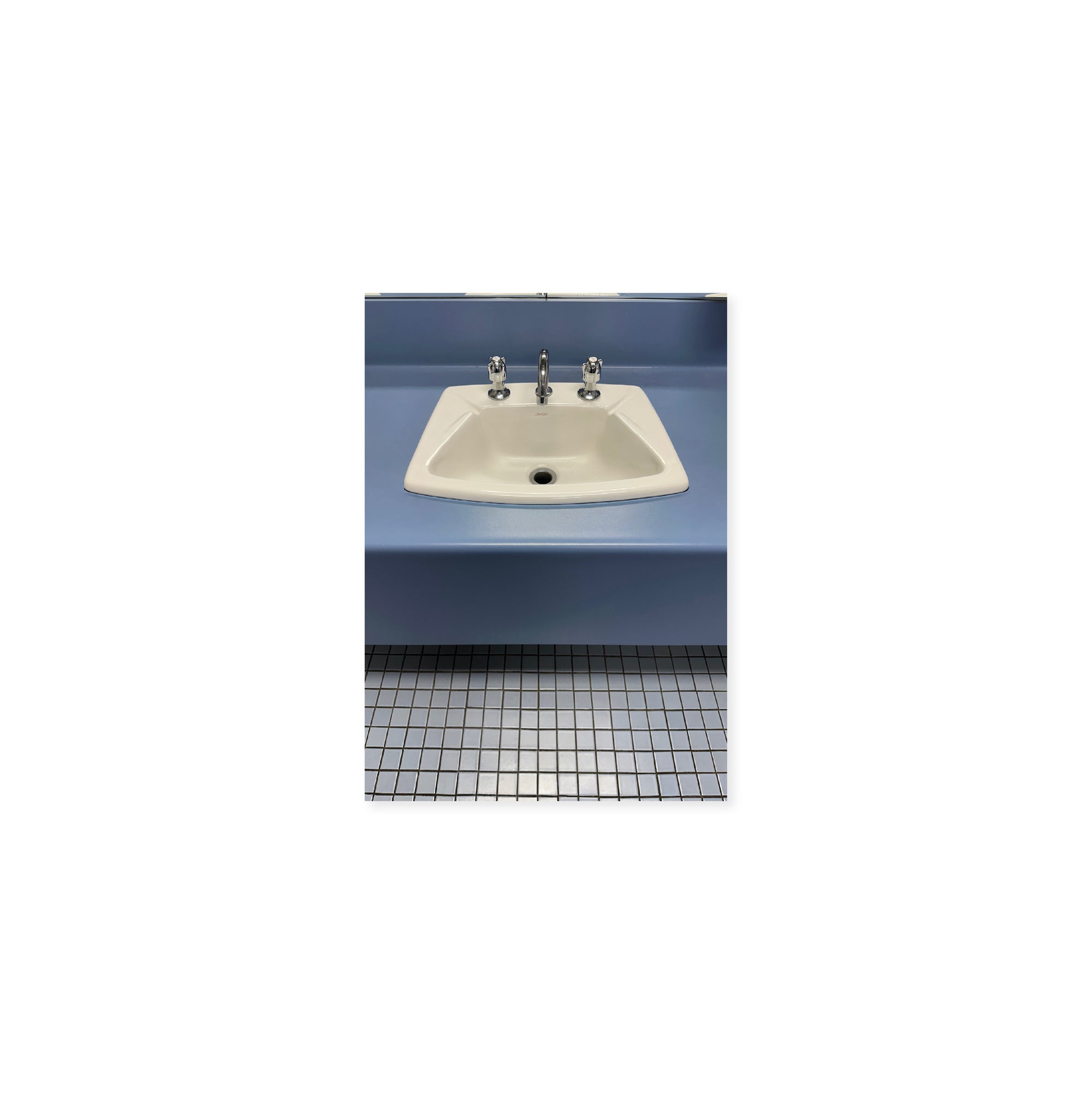 SOFT BLUE SINK POSTCARD