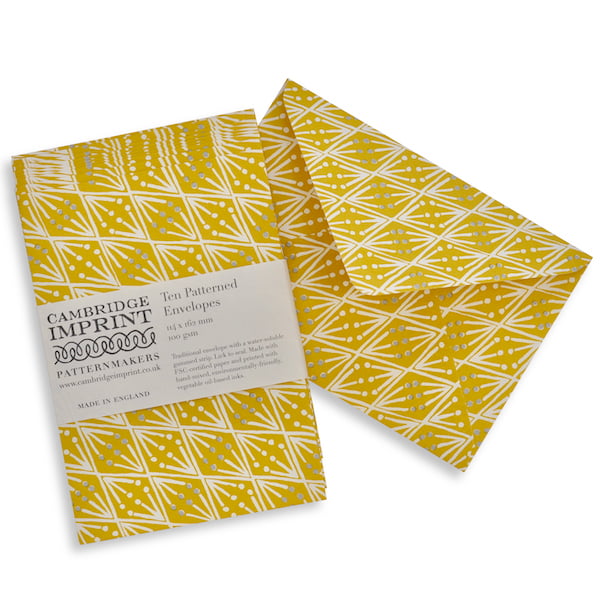 Packet of Ten Patterned Envelopes