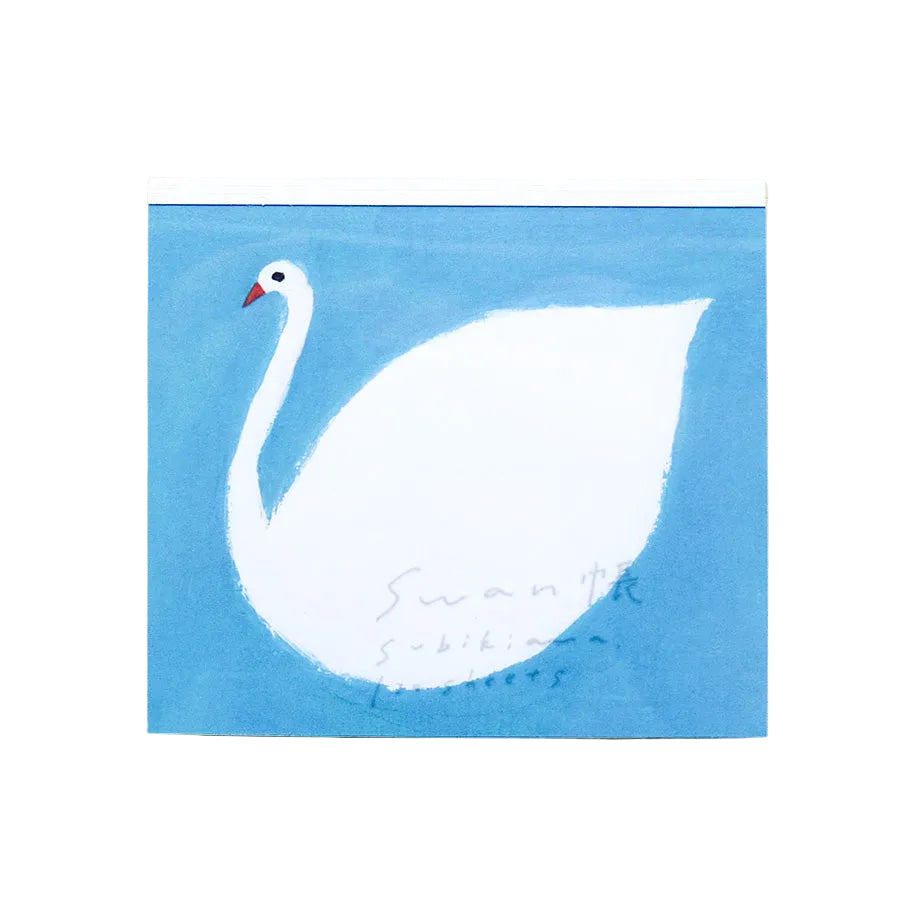 Cozyca Subikiawa. Block Memo Pad - Swan