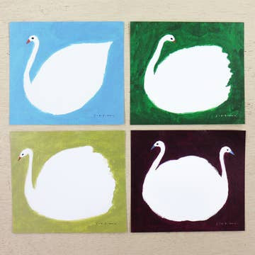 Cozyca Subikiawa. Block Memo Pad - Swan
