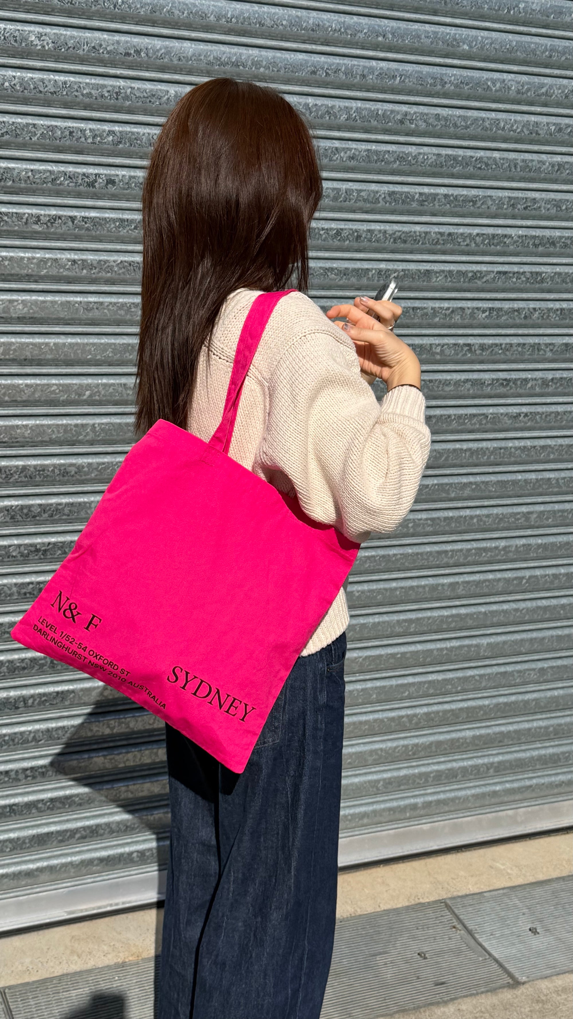 Near&Far Original Logo Bag Raspberry