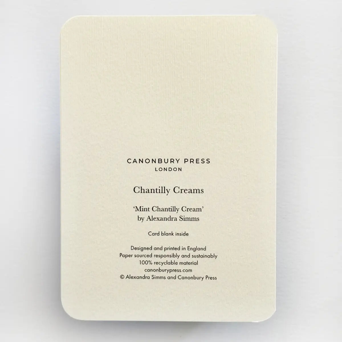 Mint Chantilly Cream Greeting Card