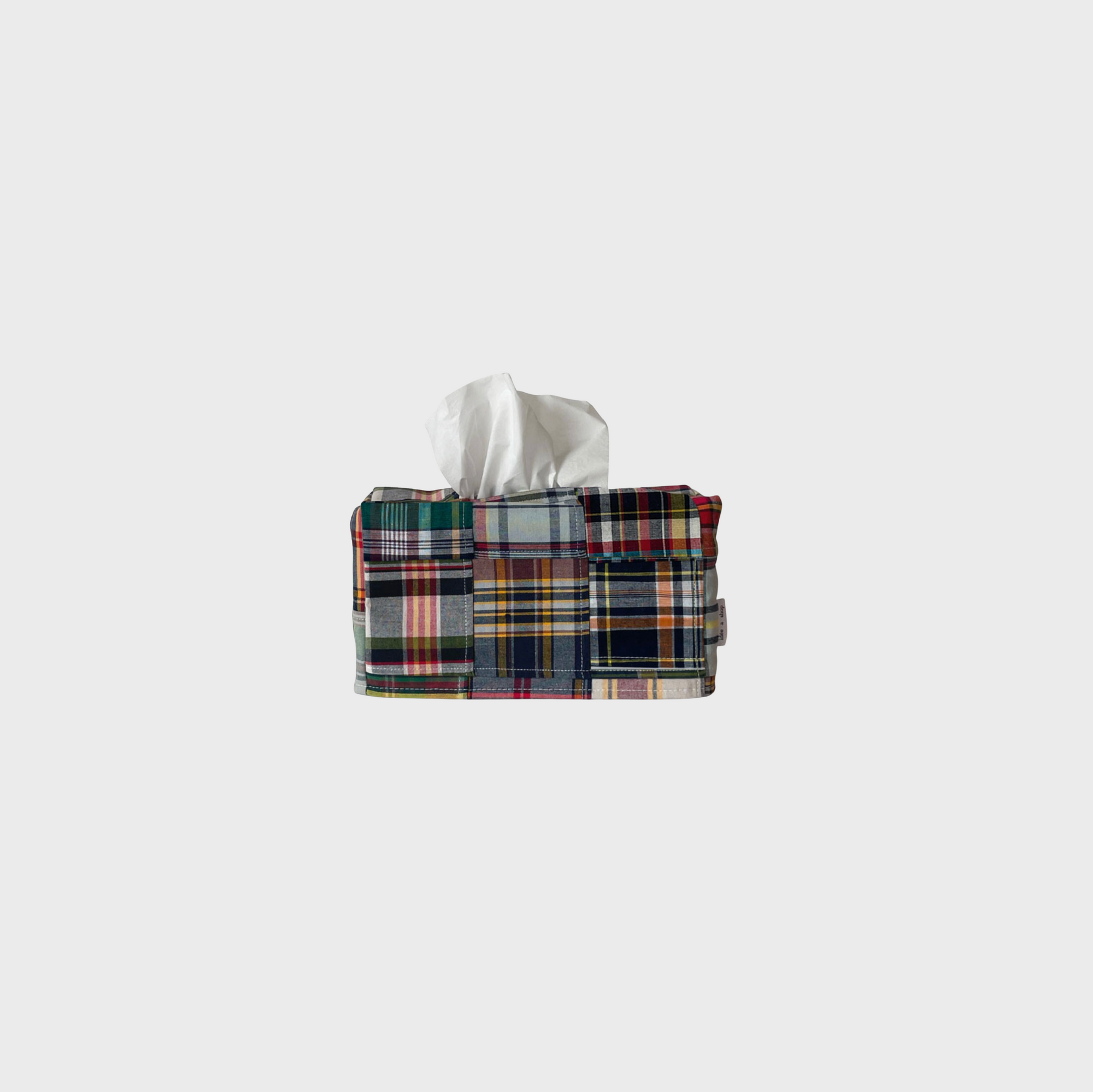 Patchwork Tissue Case, Navy