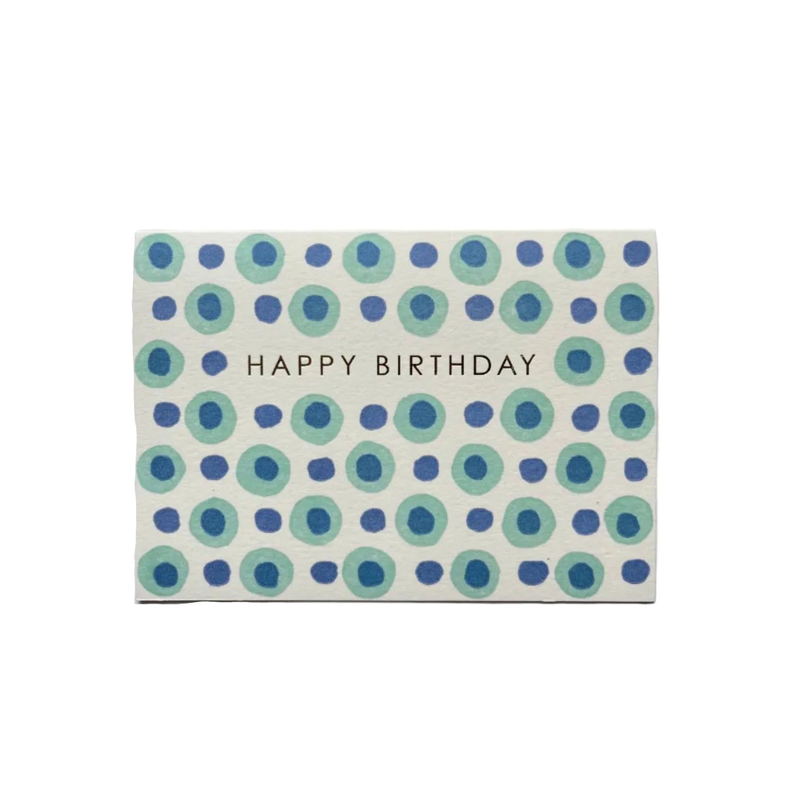 Happy Birthday Dots in Mint and Blue