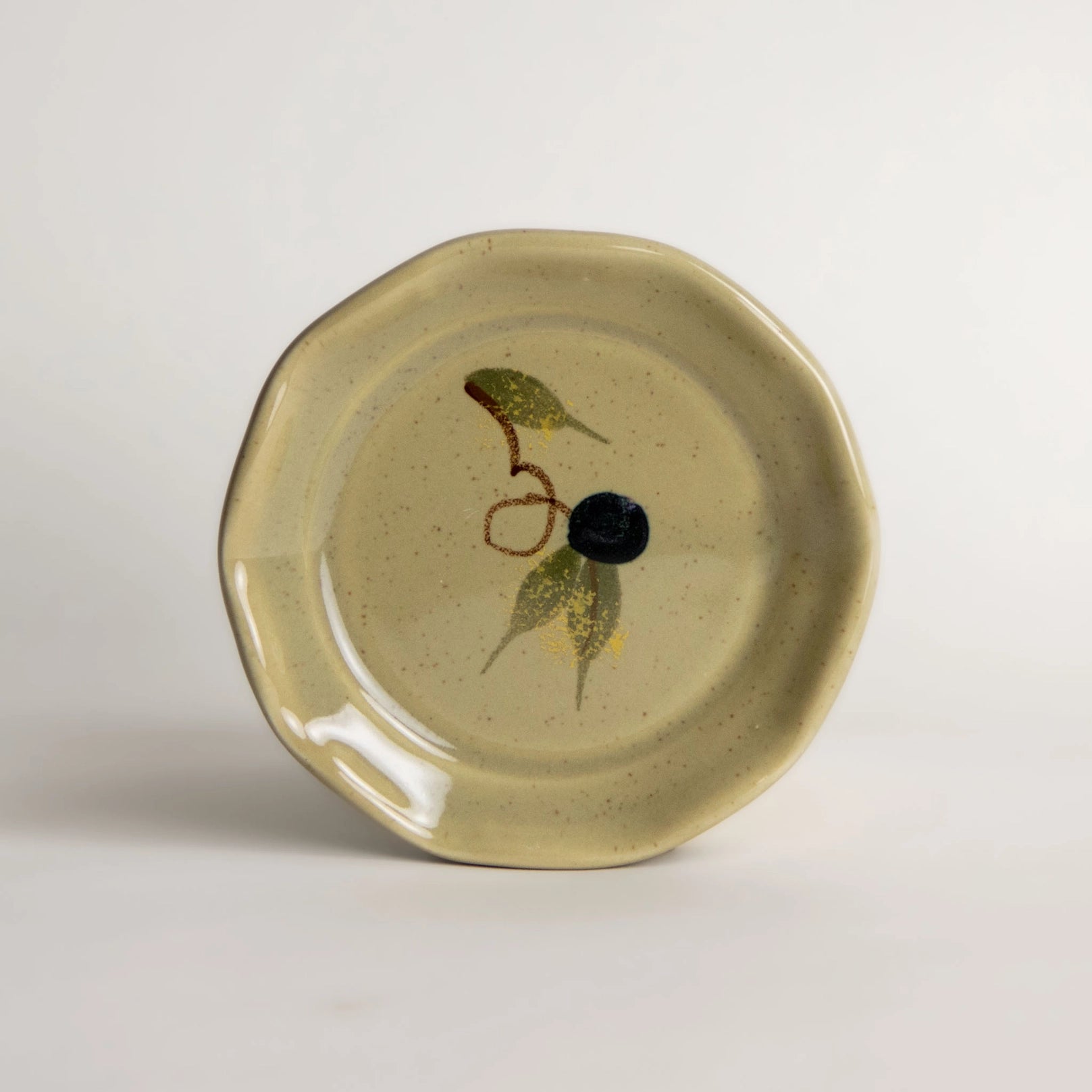 Oil Dipping Dish/Coaster/Bowl - Tuscan Olive