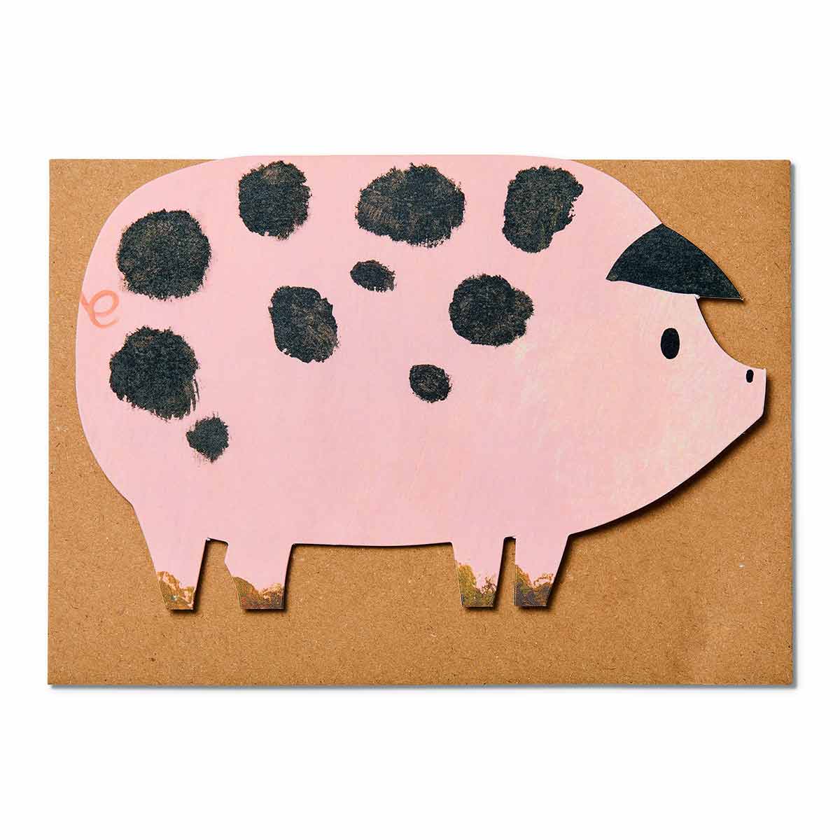Spotty Pig Birthday Card