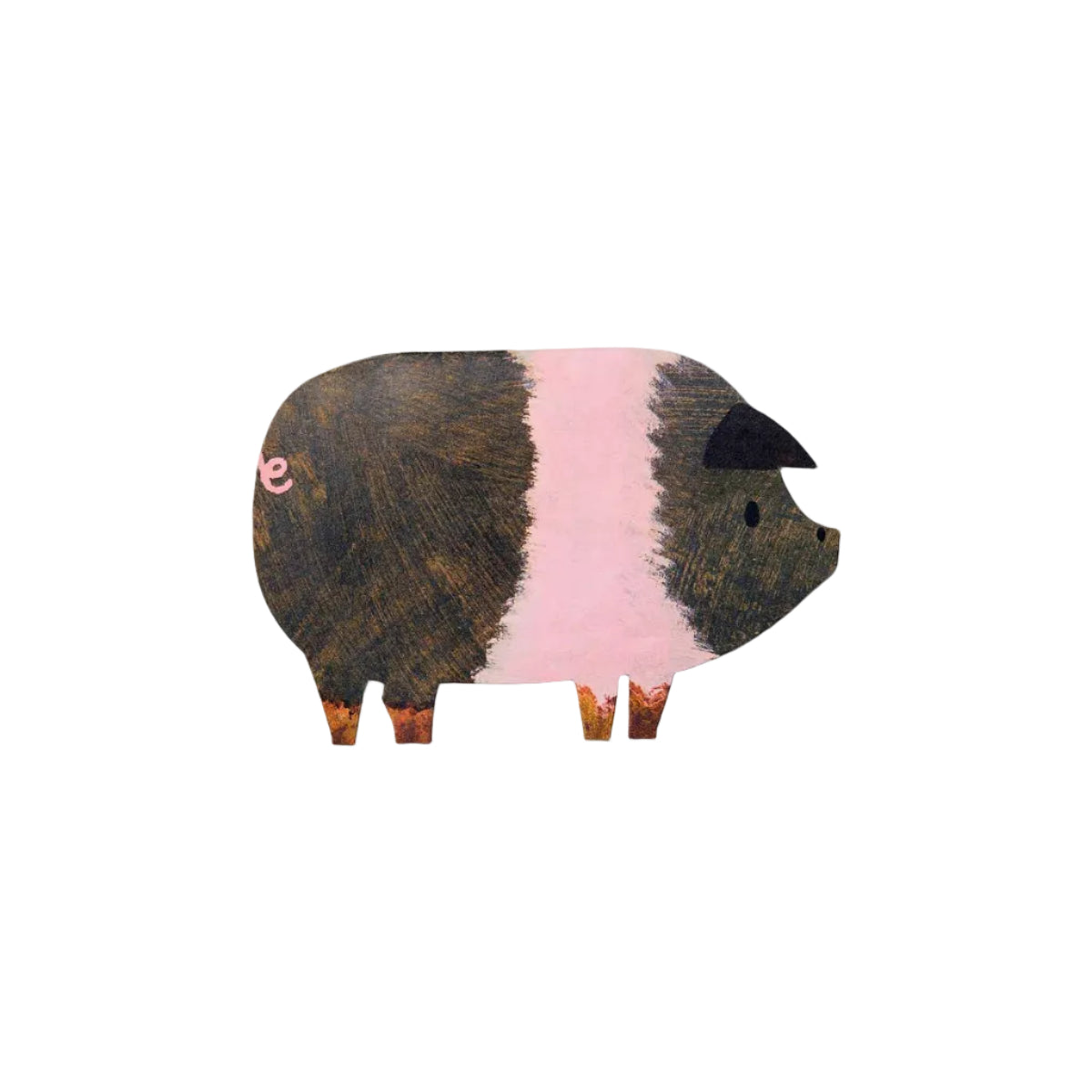 Striped Pig Birthday Card