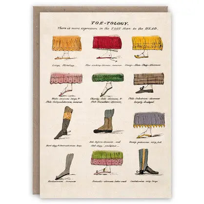 The Pattern Book Blank Greeting Card (Toe-Tology)