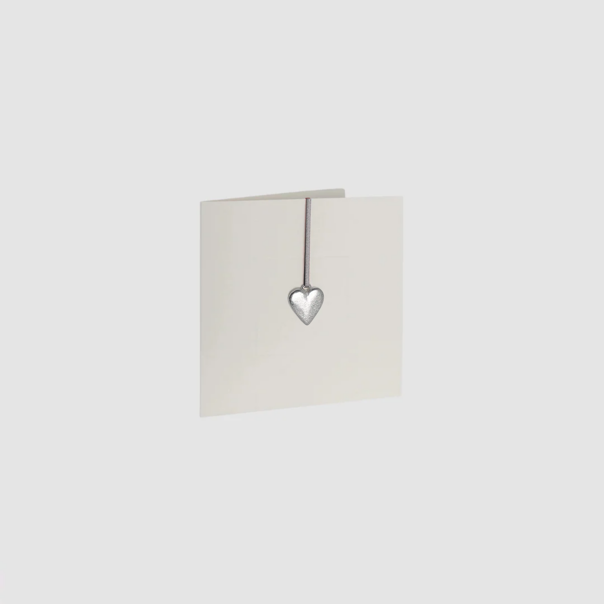 Silver Heart Token Greeting Card